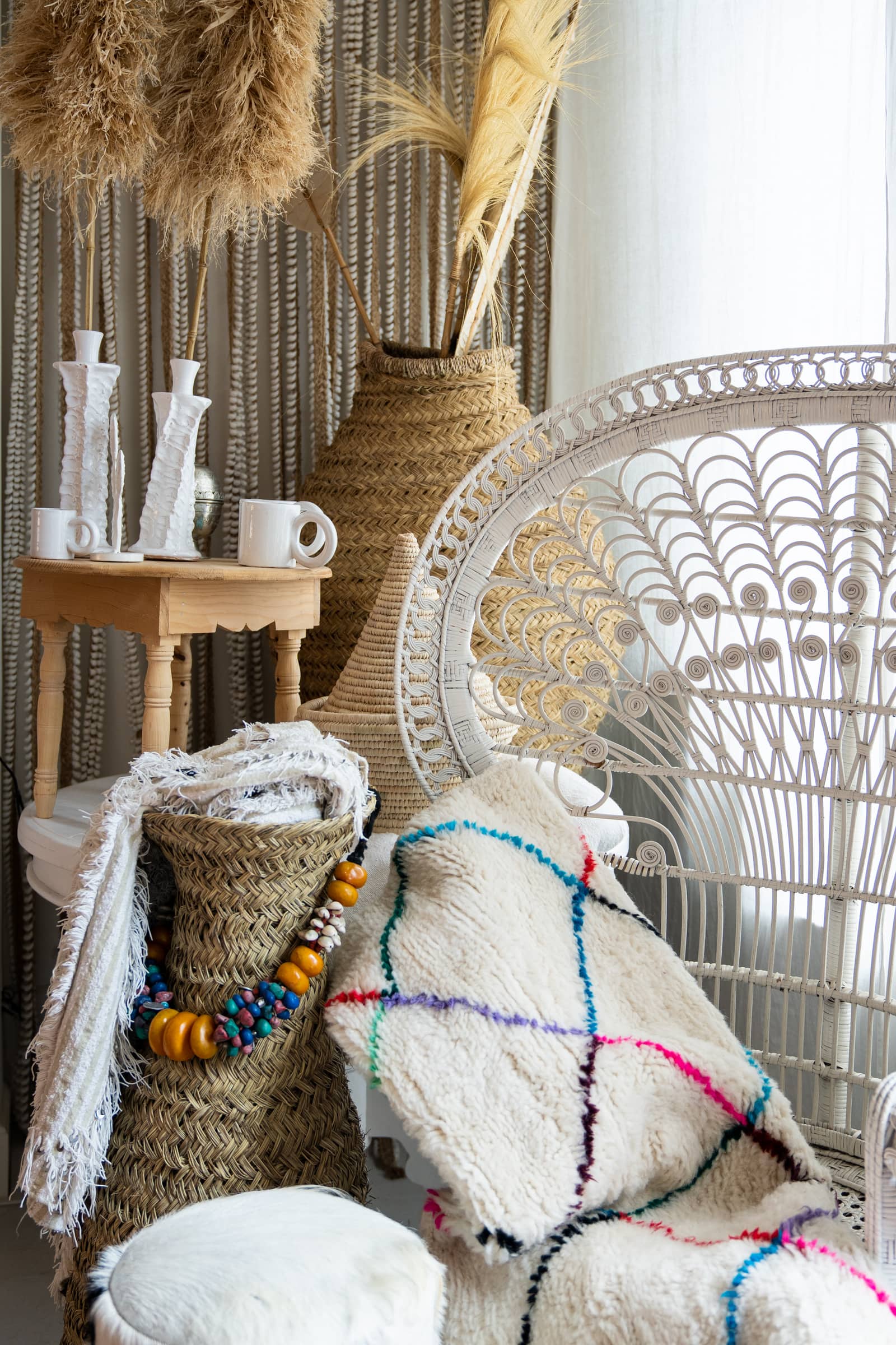 A styled corner of The Boho House showroom